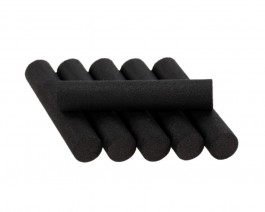 Foam Cylinders, Black, 8 mm